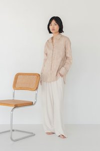 Easy To Care: Cocoon Shirt in Floral Appliqué