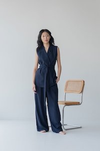 Foundations: Wrap Vest in Nautical Blue