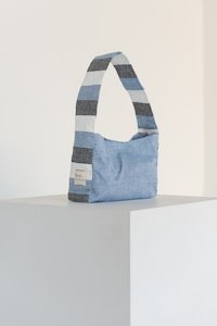 Spring Cleaning Sale: Mini Striped Denim Satchel