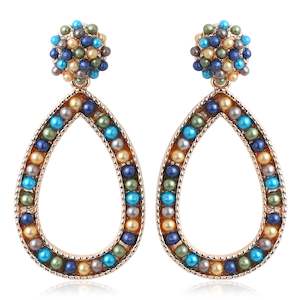 Glass Pearl Bead Earrings