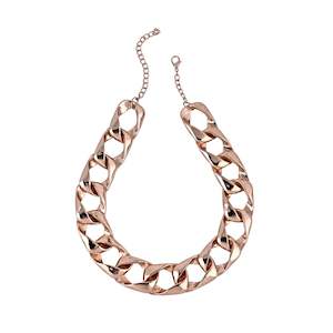 Estele Rose Gold Plated Cuban Necklace for Women/ Men