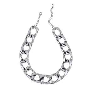Estele Rhodium Plated Stunning Designer Cuban Necklace for Women