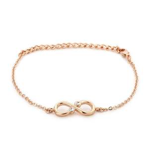 Estele Infinity Rose Gold Bracelet Using Austrian Stones