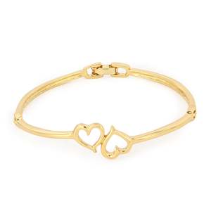 Estele  gold plated Heart shape Design Bracelet for women