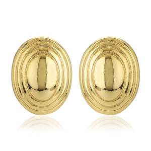 9 To 5: Ovel Shaped Stud Earrings