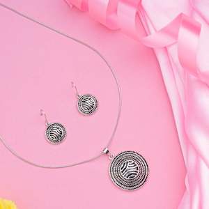 Oxidized: Estele - Trendy oxidized Pendant Set for Women