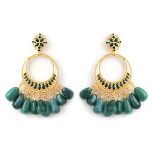 Evening Ears: Emerald  Bali Earrings