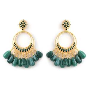 Evening Ears: Emerald  Bali Earrings