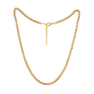 Mens Edit: Estele Gold Plated Beaded Chain for Men with Lobster Clasp