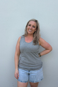 Grey Zip Everyday Breastfeeding Singlet