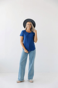 Limited Release Sapphire Tee | Diagonal Zips