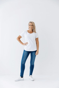 Breastfeeding T Shirts: White Everyday Tee | Diagonal Zips