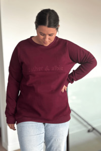 Breastfeeding Crews: Merlot Fur Lined Sweatshirt