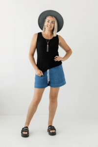 Black Rib Singlet