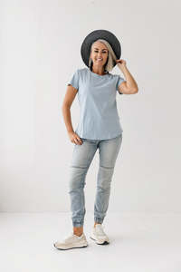 Breastfeeding T Shirts: Blue Everyday Breastfeeding Tee | 100% Cotton
