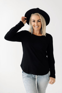 Products: Chocolate Zip Long Sleeve Top | Diagonal Zips