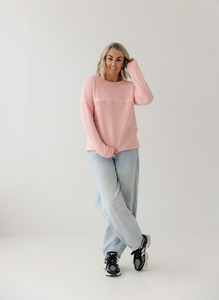 Pink | Fur lined Crew Sweatshirt