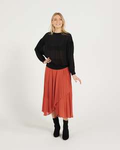 Chiffon Essentials: Blake Top - Black