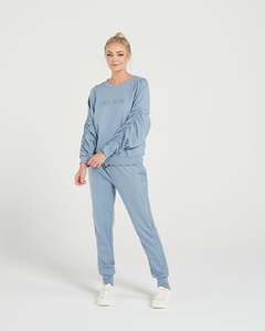 Luxe Lounge By Et Alia: Studio Pant - Dusky Blue