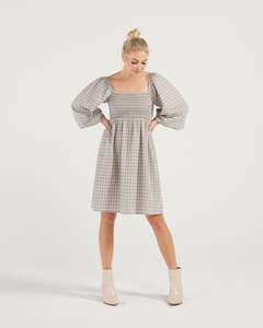 Betty Dress (blue plaid)