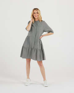 April Dress (black gingham)