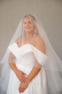 Accessories – Etcetera Bridal: Veil 47 – Two tier with lace trim