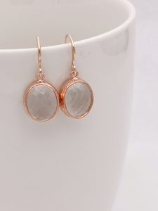 Rose gold clear oval EWWL011