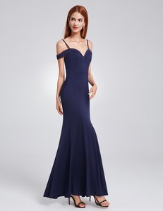 Off shoulder stretch EFEP07017 Navy