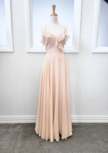 Ball Gowns – Etcetera Bridal: Floaty off shoulder spag strap JBQQ18312 Pink