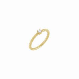 The Diamond Rope Stacker Ring -14K