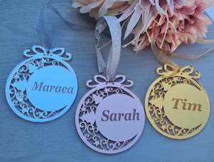 Christmas Ornaments: Personalised Christmas Ornaments - Mirror