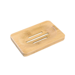 Bathroom: Bamboo soap tray