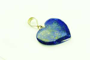 Products: Heart Of Wisdom: Lapis Lazuli Heart Pendant Ethical Trade New Zealand