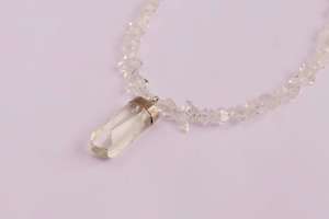 Herkimer Diamond Necklace With Topaz Pendent Ethical Trade New Zealand