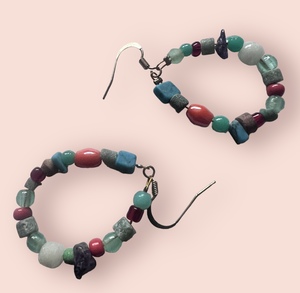 Products: Tranquility Mixed Beads Jade Earrings Ethical Trade New Zealand