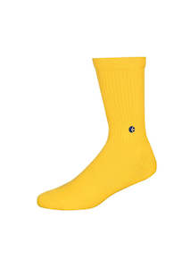 All Socks Exc Moto: Boys Crew Sock - Sunset Yellow
