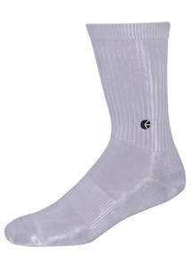All Socks Exc Moto: Crew Socks - Grey Mineral Wash