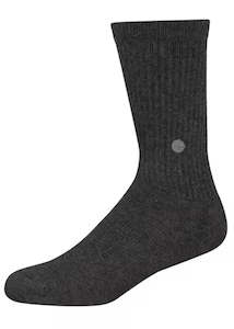 Mens Crew Socks: Dark Heather Crew Sock