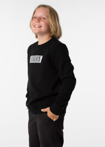 Boys Sale: Boys Crew Neck Fleece - Snow Camo Imperial Black
