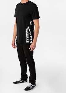 Mens Tops T Shirts: Mens Bomber Grey Tee - Black