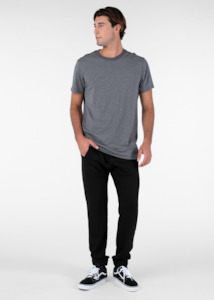 Mens Pants Tights: Mens Sweatpant Black - Longer Length