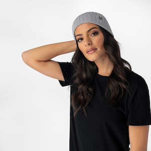 Mens Accessories: Wool Fold Beanie Heather Grey