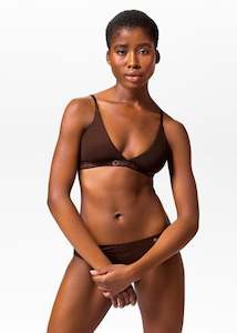 Womens Triangle Bras: Seamless Triangle Bra - Mocha