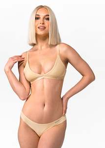 Womens Triangle Bras: Seamless Triangle Bra - Desert Sand