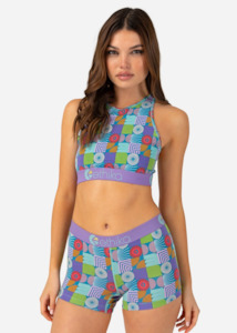 Womens High Neck Bras: Abstract Gathering High Neck Bra