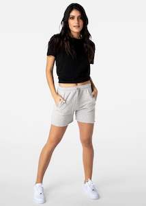 Womens Shorts: Womens Raw Edge Short - Heather