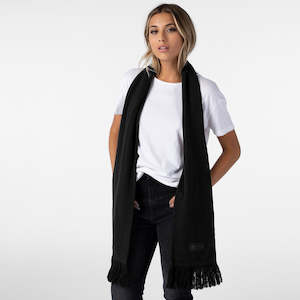 Womens Accessories: 100% Cashmere Scarf - Black