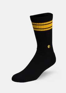 All Socks: Mens Crew Sock - Amalfi Stripe Black