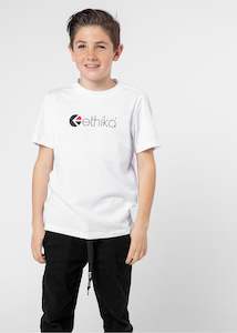 Boys Apparel: Boys Ethika Logo Tee - White