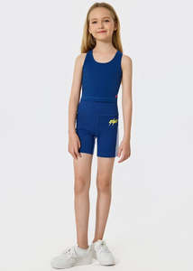 Girls Bolt Camo Biker Short